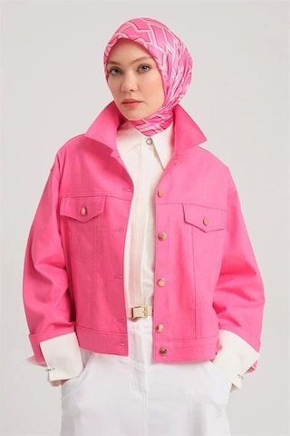 Armine Kısa Denim Ceket 24y5405 Orkide Pembe