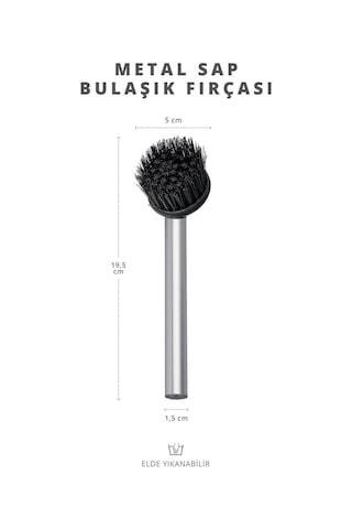 Milena Life Metal Saplı Çok Amaçlı Pratik Lavabo Bulaşık Fırçası