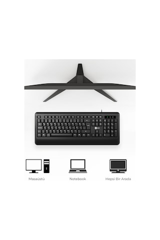 Lecoo KB104 USB Kablolu Türkçe Q Klavye