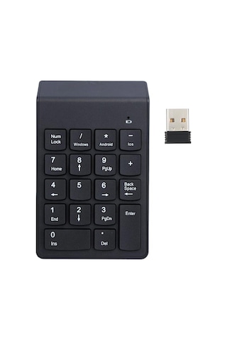Apera TR-59 Süper İnce Kablosuz Keypad Klavye NumLock Numped