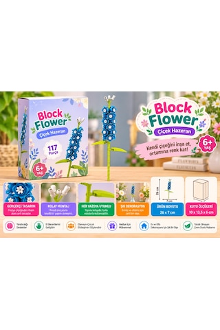 Building Block Flower 117 Parça Çiçek Hazeran Nhr Oyuncak