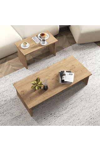 Vera 2 ' Li Orta Sehpa Ve Zigon Sehpa Seti , Servis Sehpası Sepet