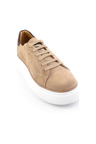 Bej Hakiki Deri Erkek Sneaker E01811256002 Bej