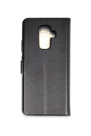 Newface - 992 - Samsung Galaxy Uyumlu A6 Plus 2018 Kılıf Trend S Plus Kapaklı Kılıf - Csmo-tex - - Siyah