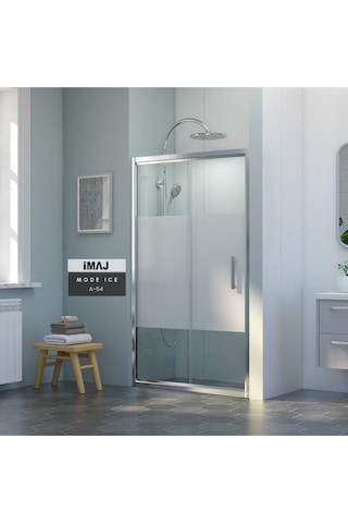 İmaj Banyo Mode İce A-54 İki Duvar Arası 1 Sabit 1 Sürgü Duşakabin Krom