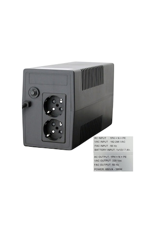 Upset Microactive 650va 395w Line-ınteractive Ups Kesintisiz Güç Kaynağı 2 Priz