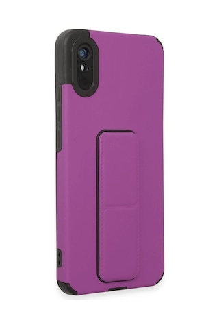 Cosmotex Newface Xiaomi Redmi 9a Kılıf Mega Standlı Silikon - Mor