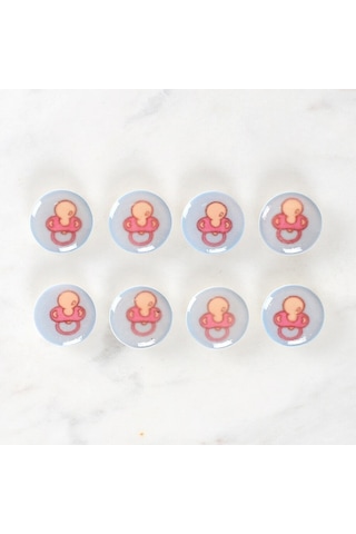 Loren Crafts 8'li Emzik Düğme - 1010