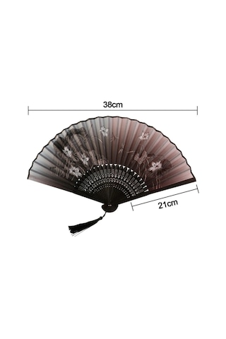 Singree Dans Gösterileri İçin Klasik Bambuslu İpek Çelik Fan - Çin-japon Stili, Nikah, Banket, Hediye