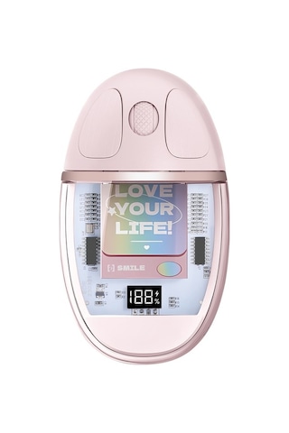 Flybuy Benwıs Ot-cms-wh Kristal 2.4 Ghz Kablosuz Farklı Bluetooth Mouse OT-CMS-WH