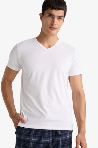 Defacto Slim Fit Dar Kesim V Yaka Üst L4884az25auwt34 Beyaz