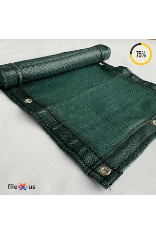 %75'Lik Örgü Tel-Tel Çit Filesi-Koyu Yeşil |Güçlendirilmiş Kenar