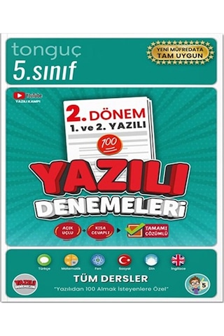5. Sınıf Yazılı Denemeleri 2. Dönem 1 Ve 2. Yazılı - Tonguç Yayınları