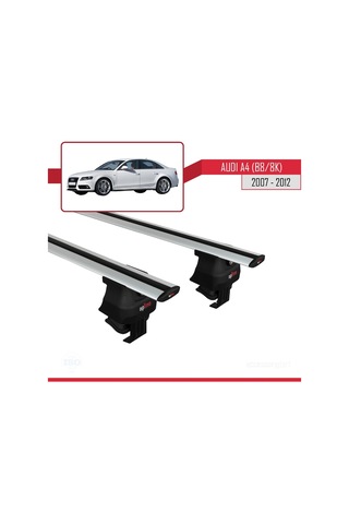 Audi A4 B8/8k 2007-2012 Arası İle Uyumlu Ace-4 Ara Atkı Tavan Barı Gri