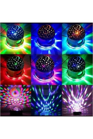 Bluetooth Music Colorful Led Light Gece Lambası Yıldız Renkli Led Işıklar + Hoparlör 220 Volt Fişli