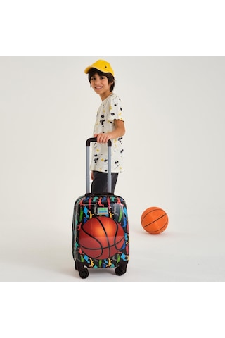 Coral High Kids Siyah Basketbol Desenli Çocuk Valizi 16745