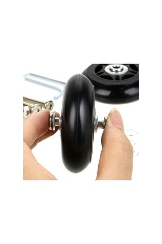 Novahub 2 Parça Bavul Tekerlekleri, Yedek Tekerlekler, 7024mm, Siyah, Kauçuk+metal, Bagaj Bavul İçin Tamir Rulmanları -