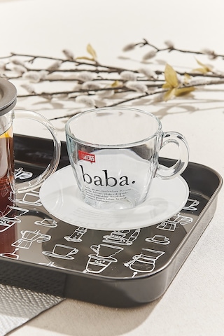 Pasabahce Lügat 365 Baba Fincan Takımı Şeffaf
