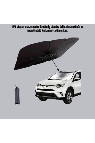Katlanabilir Oto Güneşlik 125x65 Cm Uv Koruma Ve Isı Yalıtımlı Ön Cam Güneş Koruyucu
