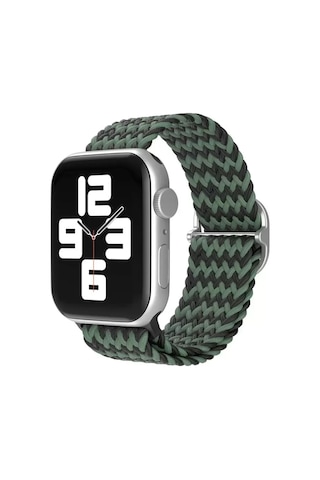 Zenviaat Newface Apple Watch Uyumlu38mm Star Kordon - Zigzag Yeşil-siyah Znv2027
