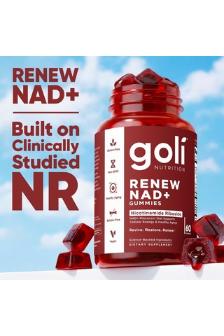 Renew Nad+ Gummies Nr + C + B3 & Sodium 60 Gummies