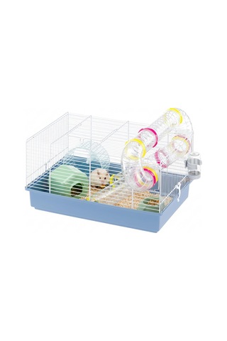 Hamster Kafesi, Paula Kemirgen Kafesi, Küçük Hayvan Kafesi, Hamster Aksesuarı Dahil, 46 X 30 X Y 25 Cm