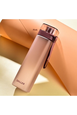 Mufunye Sağlıklı Yaşam İçin Taşınabilir Spor Su Bardağı, 400ml Pembe, Dayanıklı Pc Malzeme, Kolay Taşıma, Özel Logo İmzası Pembe