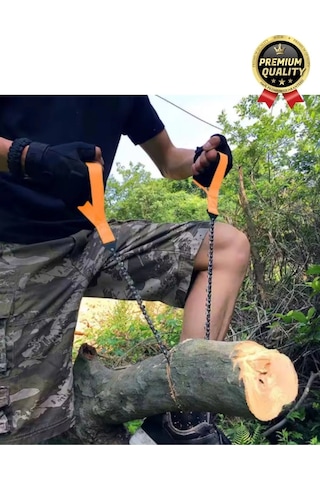 Çok Amaçlı Saplı Taşınabilir Güçlü Dayanıklı Ergonomik Hafif Çantalı Mini Manuel Zincirli Testere