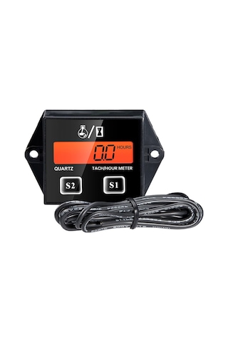 Junzhuodianpu Dijital Motor Devir Saati Ölçer Takometre Göstergesi Motor Rpm Lcd Ekran Araba Motosiklet Strok Motor Tekne Atv Moto