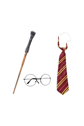 Harry Potter Asa Gözlük Kravat Kostüm Seti Cadılar Bayramı Parti Aksesuarı