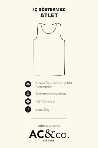 AC&Co / Altınyıldız Classics Erkek Standart Fit Normal Kesim %100 Pamuk 2'li Atlet Paketi Ten