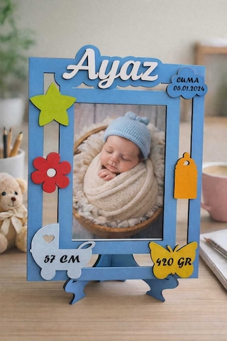 Resim Çerçevesi Kişiye Özel Bebek Özel Bir Anı Hediyesi İsteğe Bağlı Renk