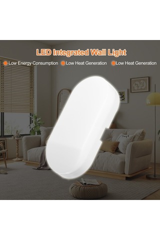 Besthome1 8w 6500k Akıllı Ses Işık Kontrollü Duvar Lambası, Nem Suya Dayanıklı Koridor Merdiven Otomatik Tetiklemeli Diğer