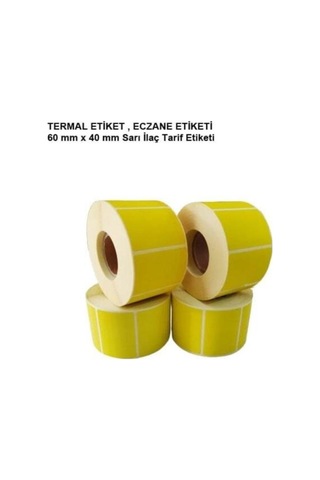 Eczane Etiketi 40MM × 60MM 10 Adet Sarı 1000'Li Sarım