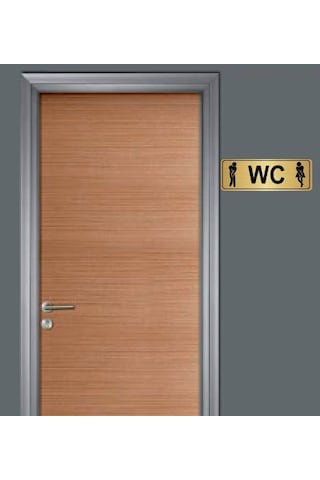 10X20 Cm Wc Bay Bayan Yazılı Metal Yönlendirme Levhası