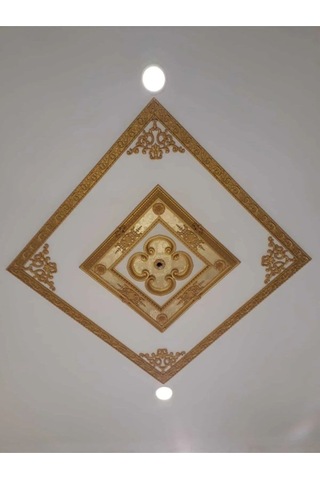 Dekoratif Poliüretan Tavan-duvar-kapı-mobilya Köşe Motifi 27x18 Cm