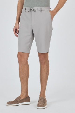 İmza Gri Düz Esnek Gabardin Casual Şort 1016250150 Gri