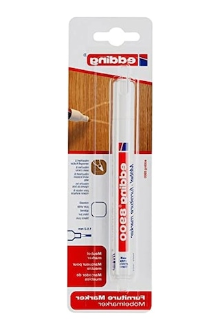 1.5-2 Mm Yuvarlak Uçlu Saf Beyaz Mobilya Kalemi, Çizik Giderici Abanoz - Beyaz