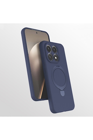 Xiaomi 15t Kılıf M-safe Şarj Özellikli Standlı Mkst Samara Kapak - Lacivert Lacivert