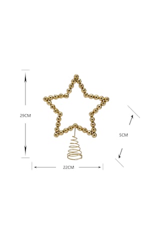 Karaca Home New Year Yılbaşı Twinkle Star Ağaç Başlığı Gold