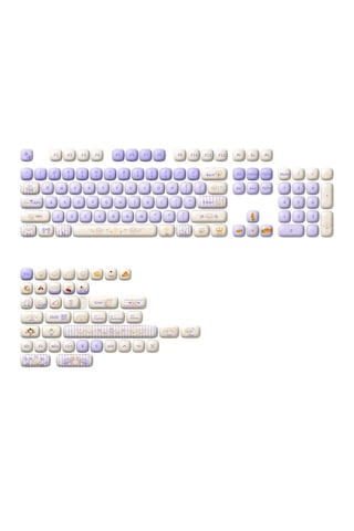 Akko Magic Lop Bunny Pbt 138 Adet Keycap Set