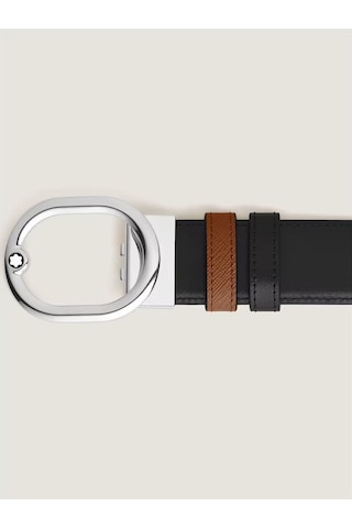 Montblanc Sartorial Lovale 35 Mm Çift Taraflı Deri Kemer 221024 Kahverengi