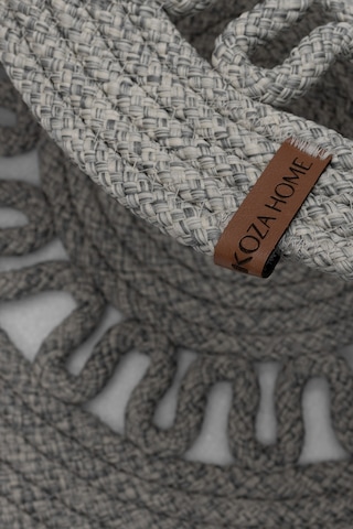 Koza Home Cesta Amerikan Servis El Yapımı Pamuklu Gri Jüt Örme Dekoratif Su Gri