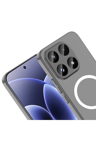 Xiaomi 17 Kılıf Kamera Korumalı M-safe Şarj Özellikli Şeffaf Darbe Emici London Sert Pc Kapak Sadece Kılıf
