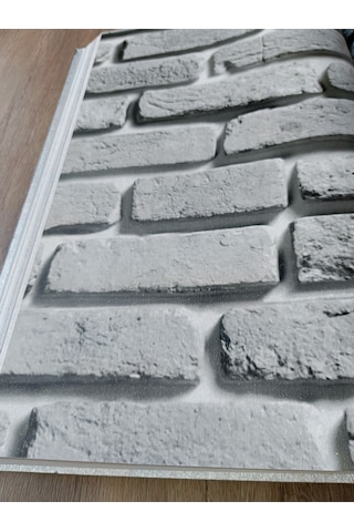 3 Boyutlu Taş Desenli Simli Silinebilir Duvar Kağıdı 16 M² Diğer
