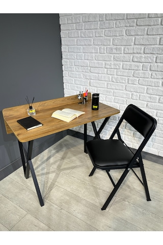 Buse Çalışma Masası Ofis Bilgisayar Masası+ Katlanır Sandalye