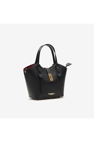 D28 Black Omuz Çantası Kadın Solen Mini Bag Piumelli Milano siyah