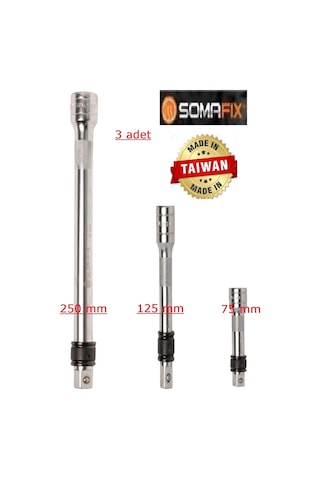 Lokma Somafix 1/2 Ara Kol Uzatma Kol 75mm 125mm 250mm 3 Adet
