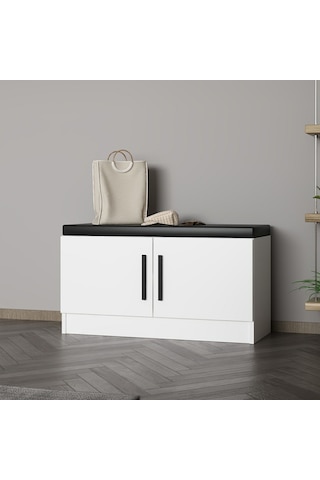 Minar Kale Ayakkabılık Minderli Beyaz Beyaz