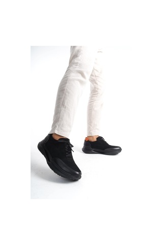 Mubiano Hakiki Deri Mbkry301-s Erkek Siyah Sneaker & Spor Ayakkabı Siyah